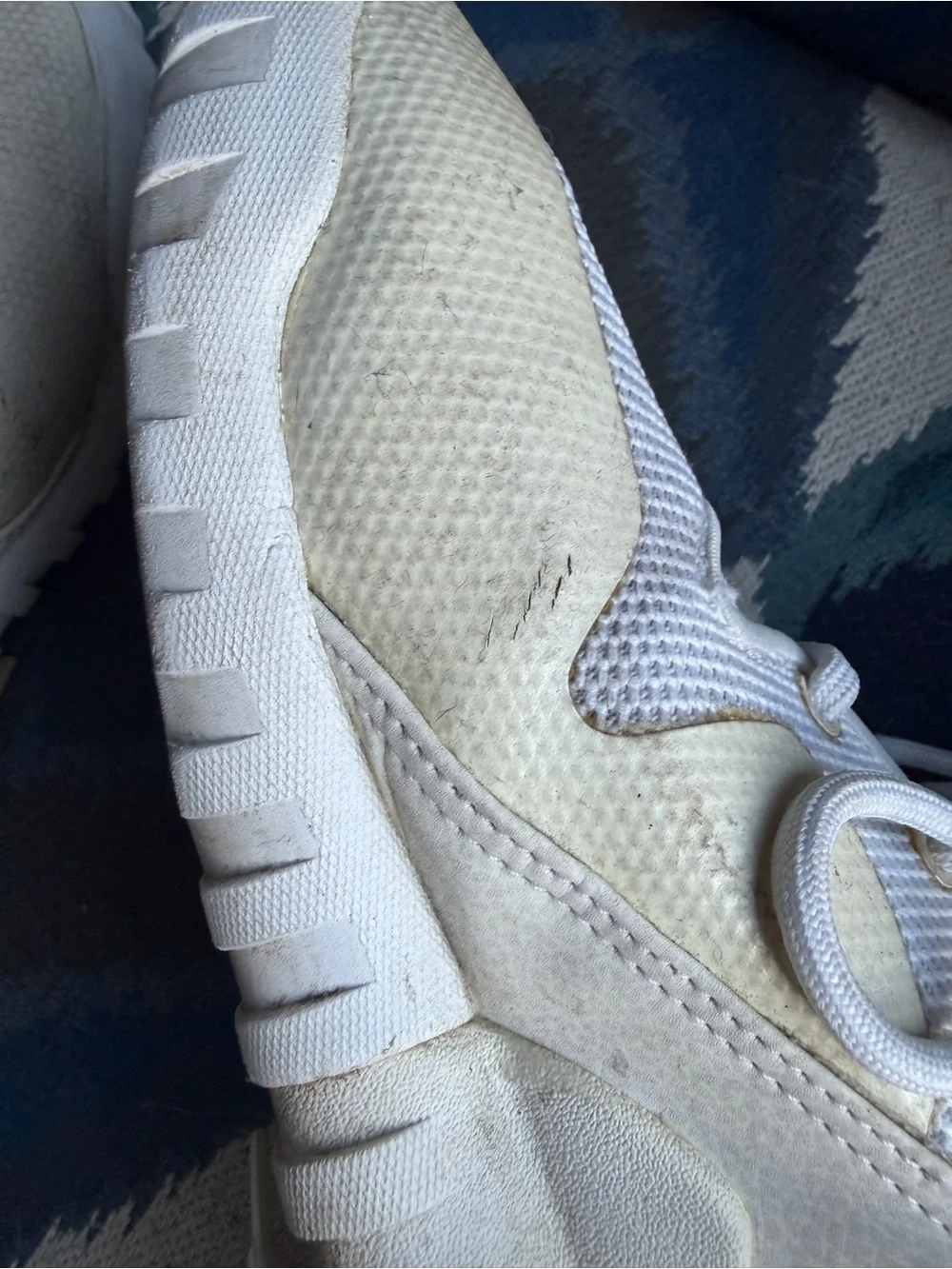 adidas White Mesh Low-Top Sneakers